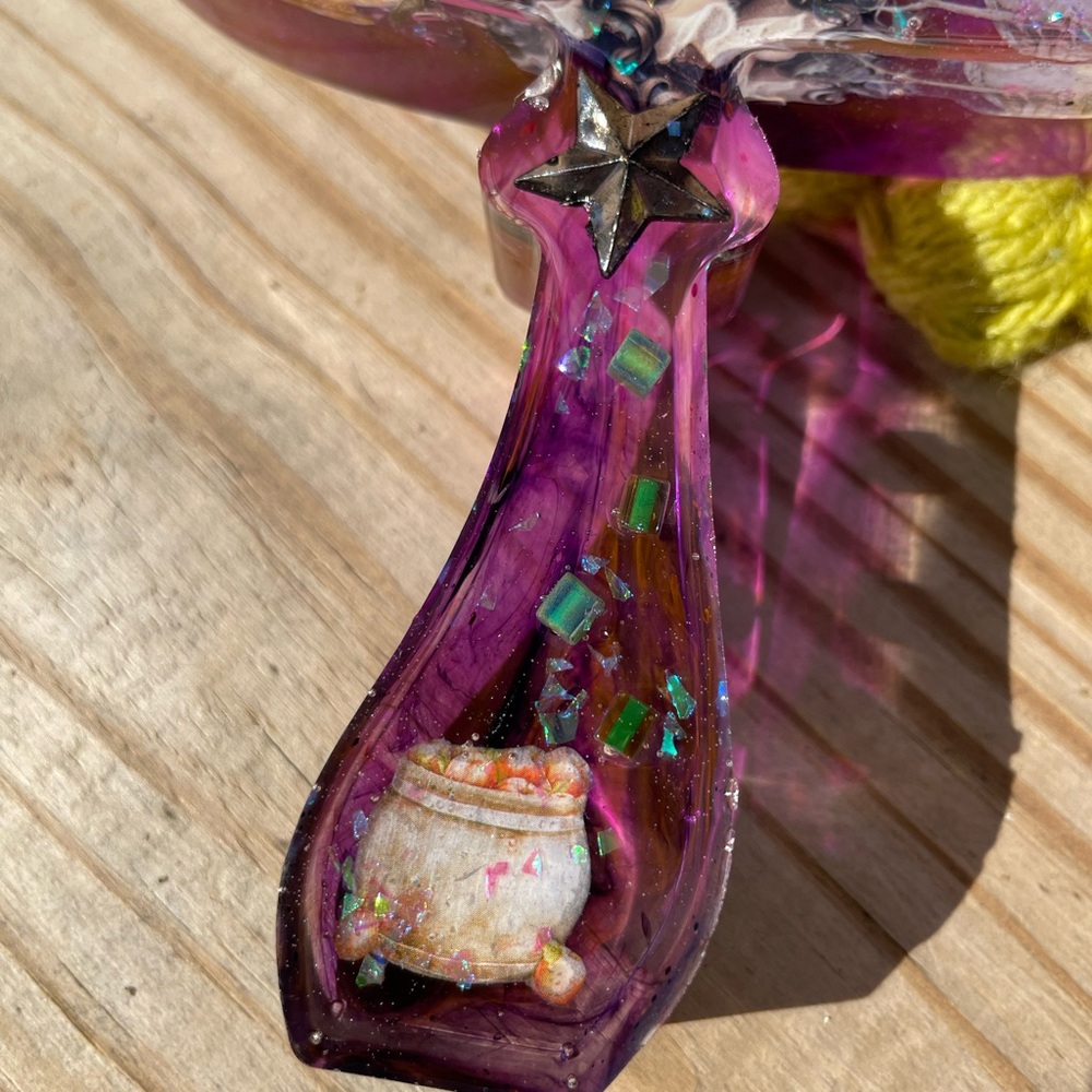 Handmade Resin Mushroom Decor or optional earring display - Picture 4 of 5